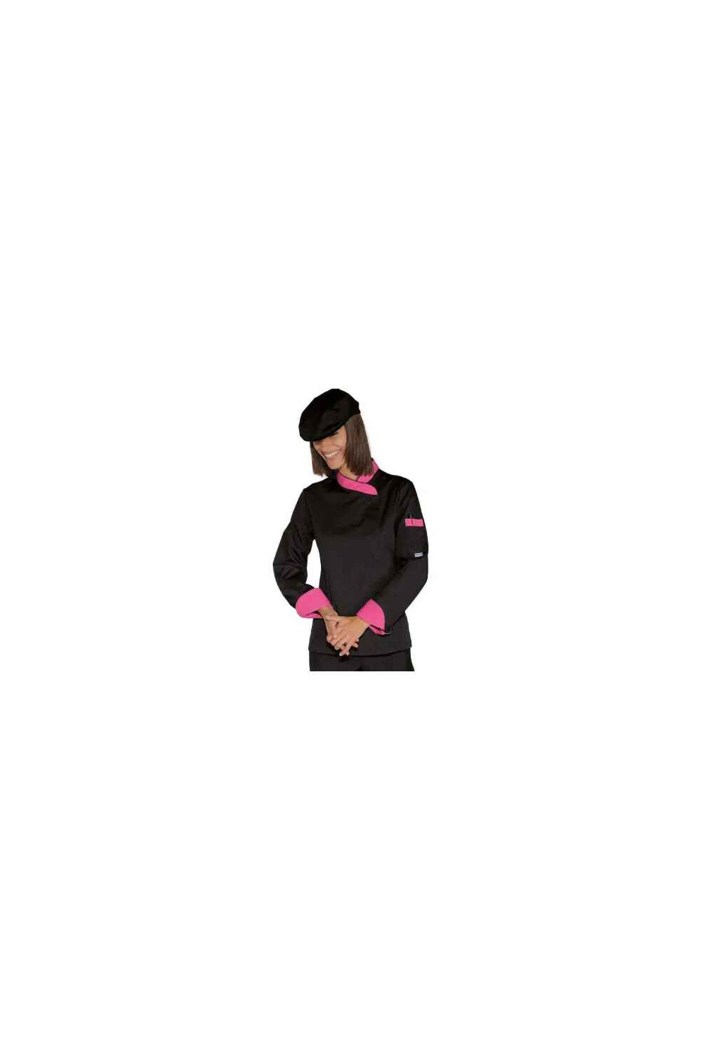 BLACK_AND_FUCHSIA_WOMEN'S_CHEF_JACKET_2823