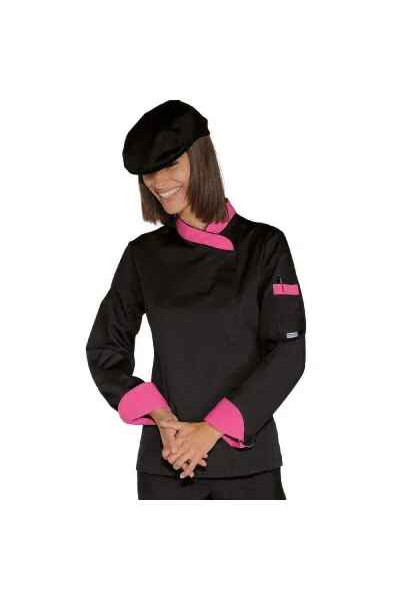 BLACK_AND_FUCHSIA_WOMEN'S_CHEF_JACKET_2823