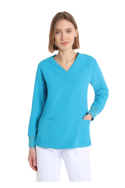 Casacca_Power_donna_Turquoise_manica_lunga_NO_STIRO_42595