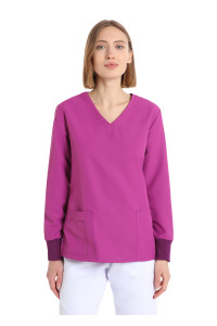 Power_Women's_Violet_Long_Sleeve_NO_IRON_Tunic_42613