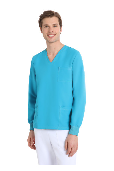 Casacca_Smart_unisex_Turquoise_manica_lunga_NO_STIRO_42683