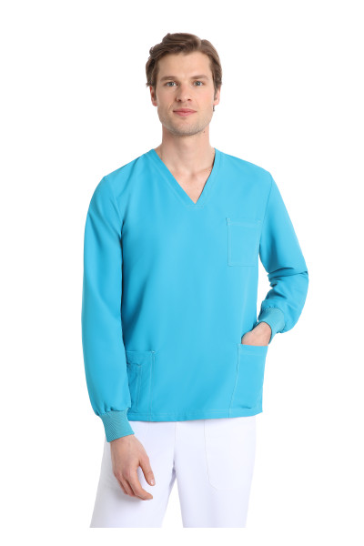 Casacca_Smart_unisex_Turquoise_manica_lunga_NO_STIRO_42684