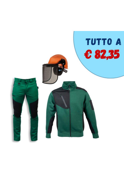 KIT7  PANTALONE/FELPA/ELMETTO E VISIERA