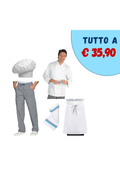 KIT4 PANTALONI/CAMICIA/CAPELLO