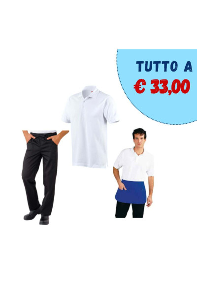 KIT3 PANTALONI/POLO/PARAVANTI