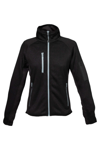 PILE MONVISO LADY BLACK KNITTED FLEECE