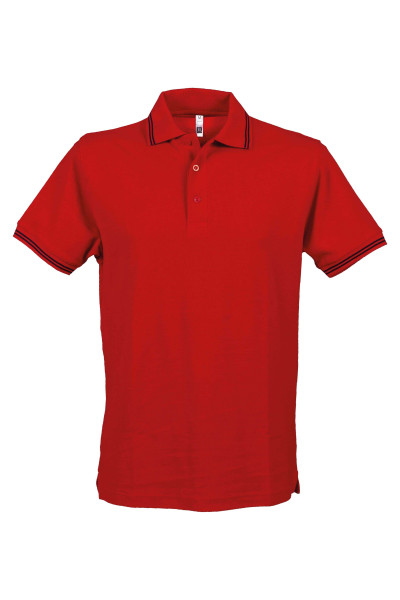 POLO PARIS HOMME POLO ROUGE-MARINE