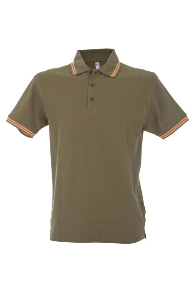 POLO PARIS HOMBRE VERDE EJÉRCITO-NARANJA FLUOR PO