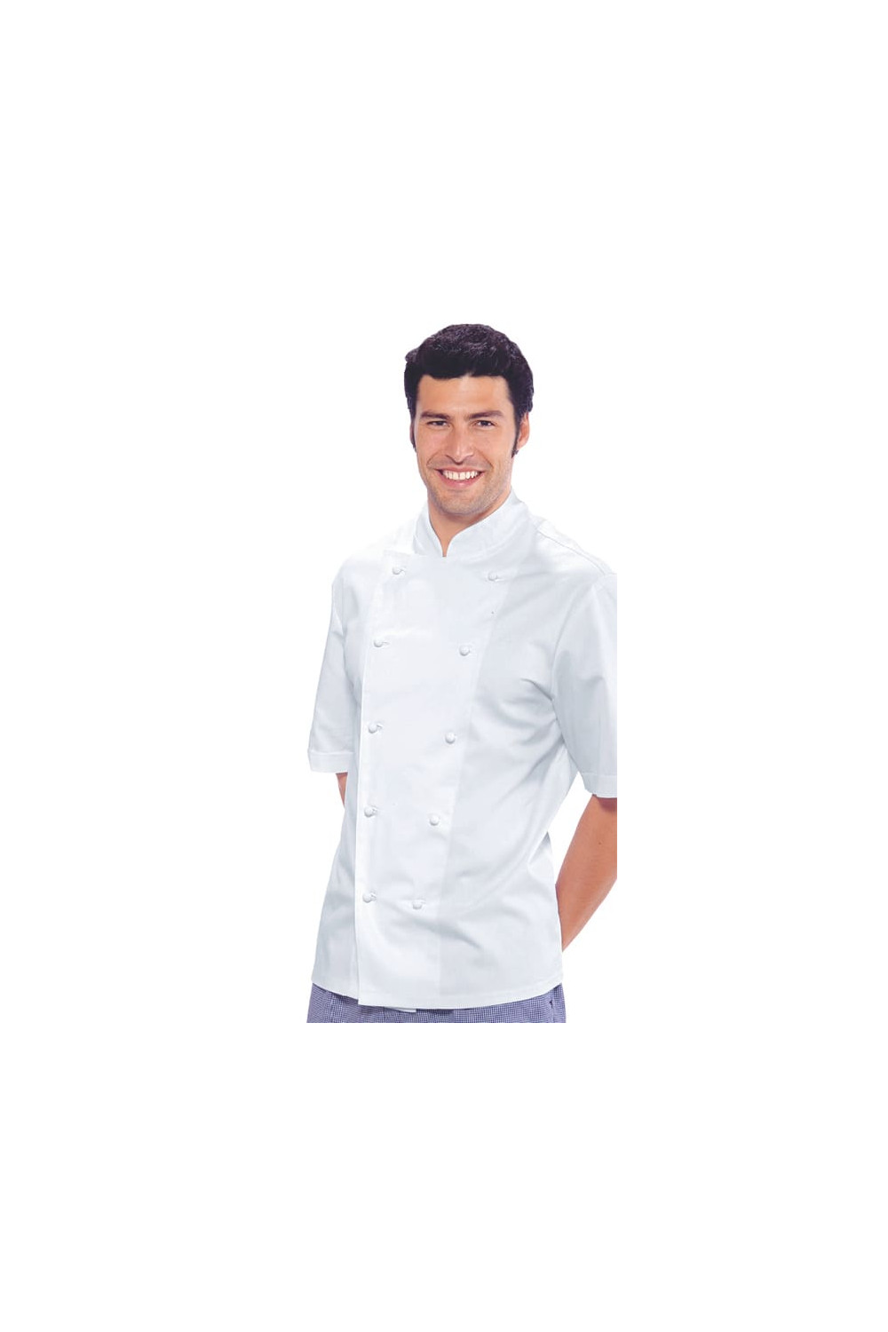 WHITE SHORT SLEEVE CHEF JACKET