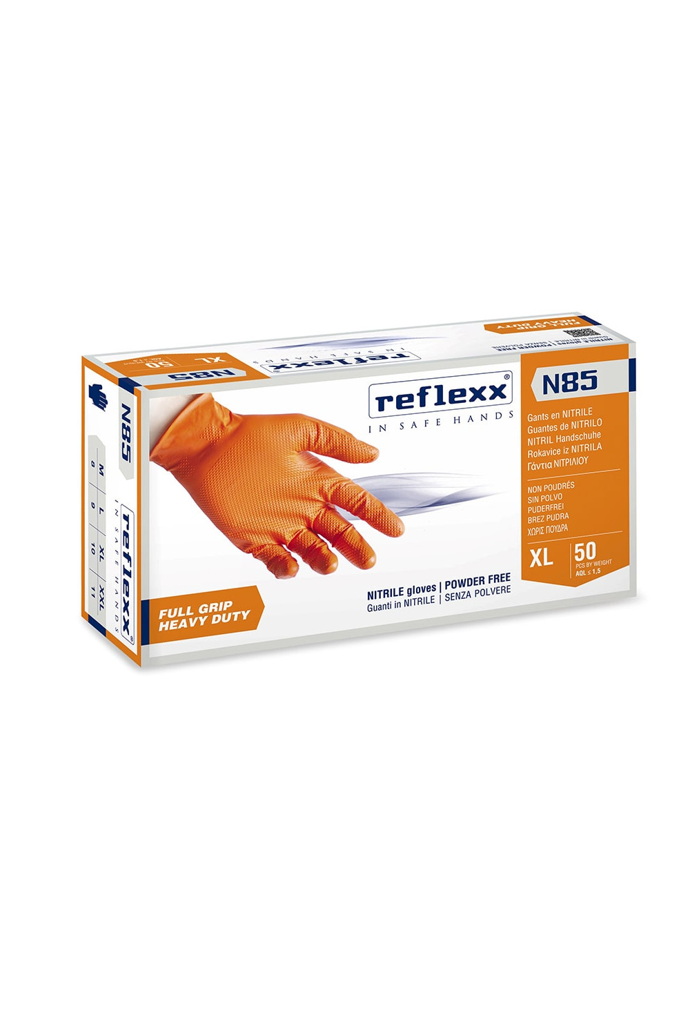 ORANGE NITRILE GLOVES