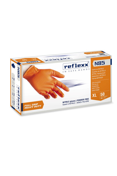 ORANGE NITRILE GLOVES