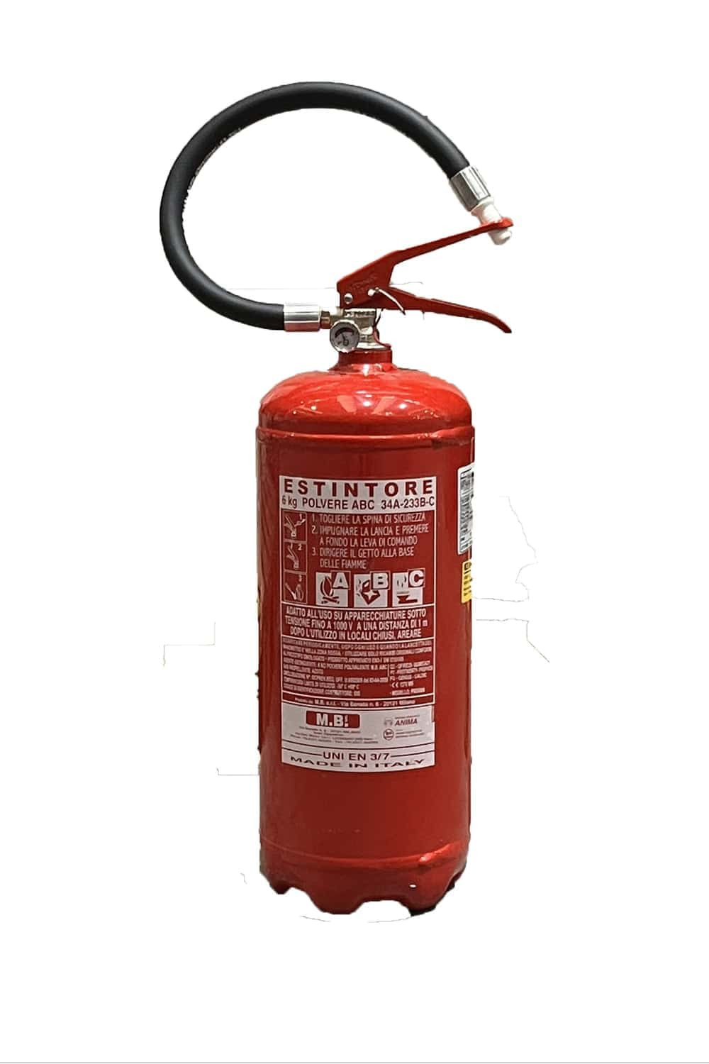 PORTABLE POWDER FIRE EXTINGUISHER 6 KG