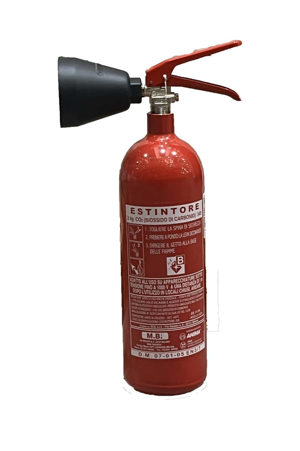 PORTABLE CO2 FIRE EXTINGUISHER 2 KG