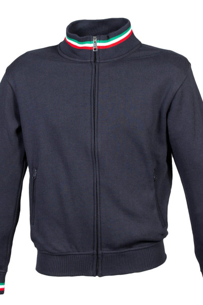 SWEAT-SHIRT DE TRAVAIL AVEC PASSEPOIL TRICOLORE