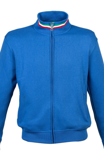 SWEAT-SHIRT DE TRAVAIL AVEC PASSEPOIL TRICOLORE