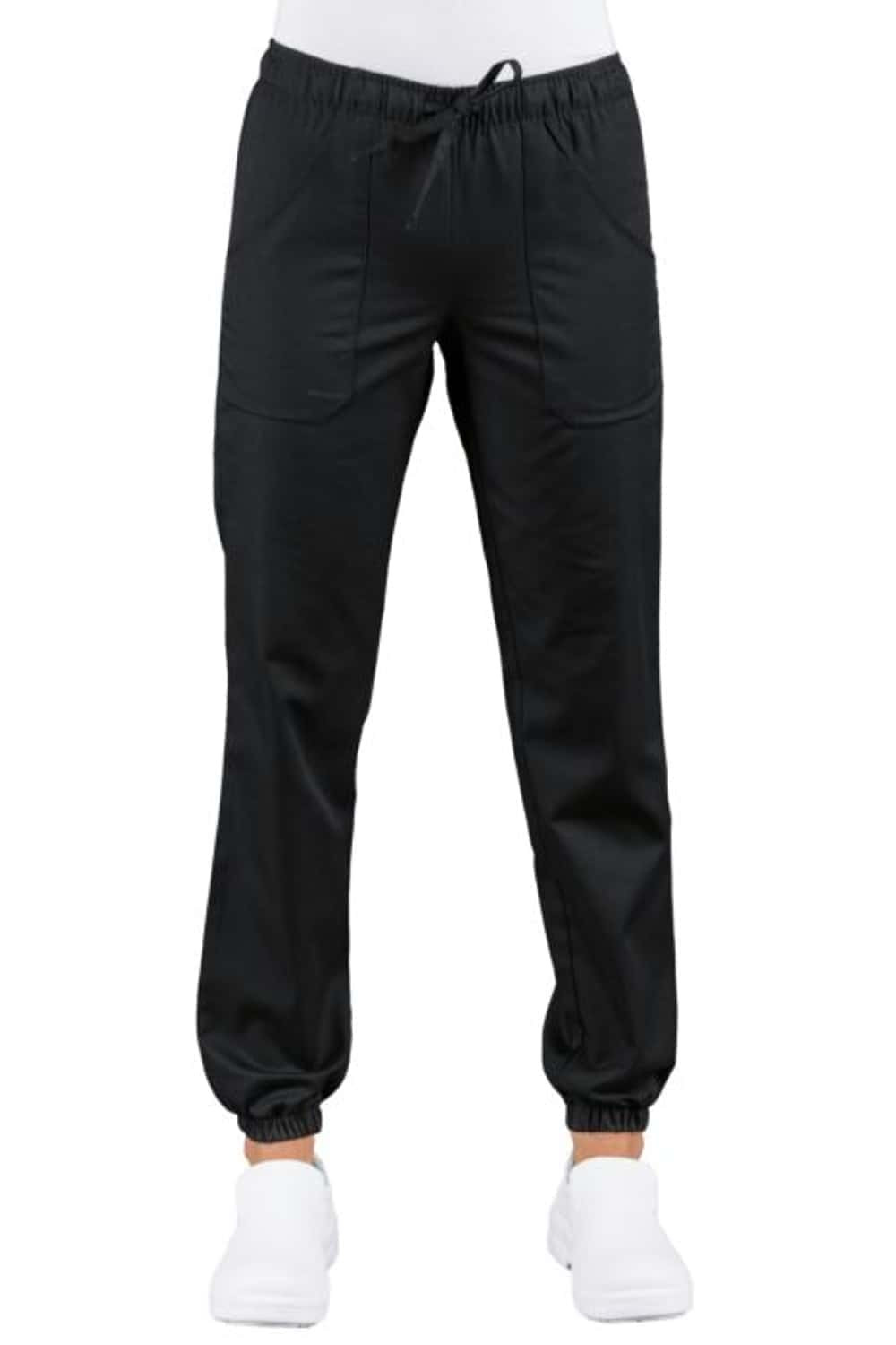 BLACK STRETCH TROUSERS