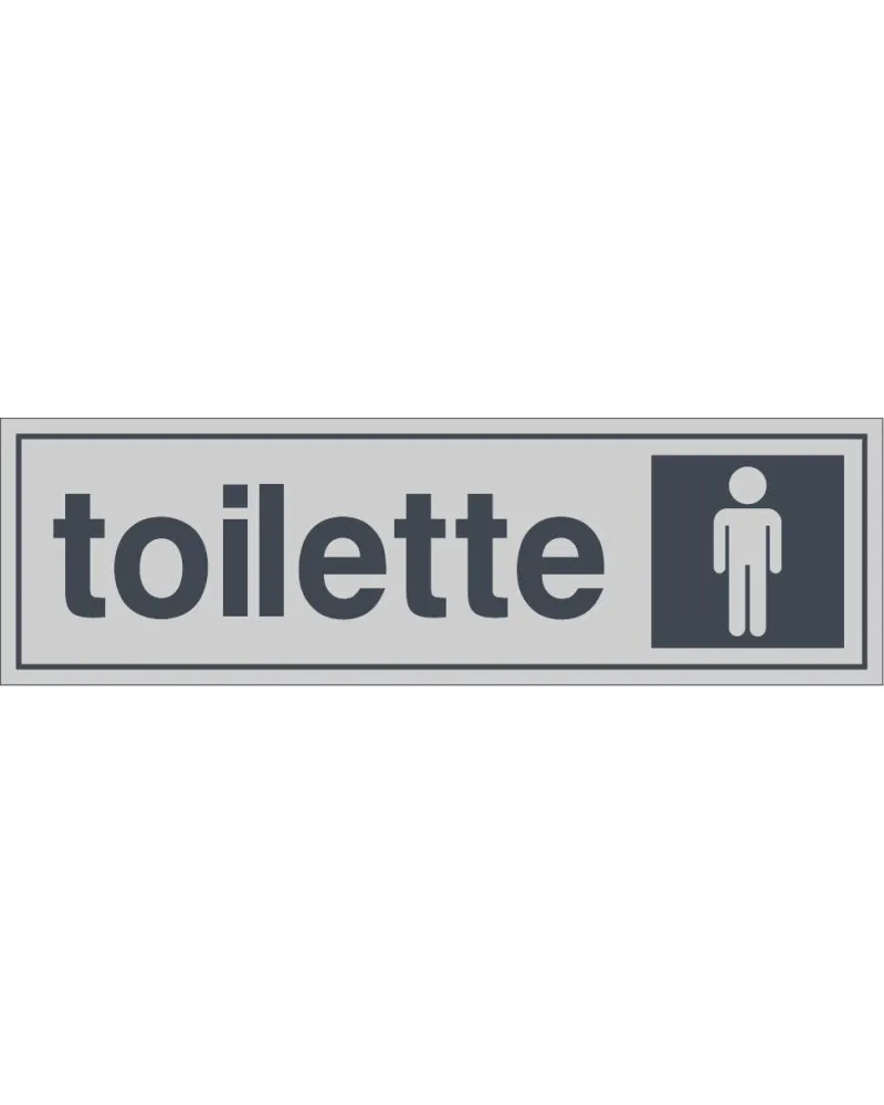 ÉTIQUETTE DE TOILETTE HOMME dim.165x50mm.